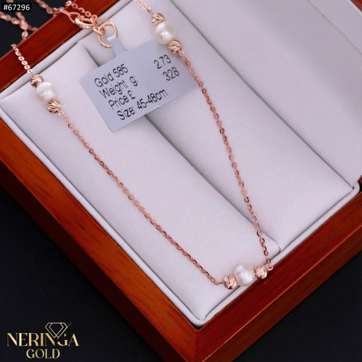 Rose gold necklace set #67296