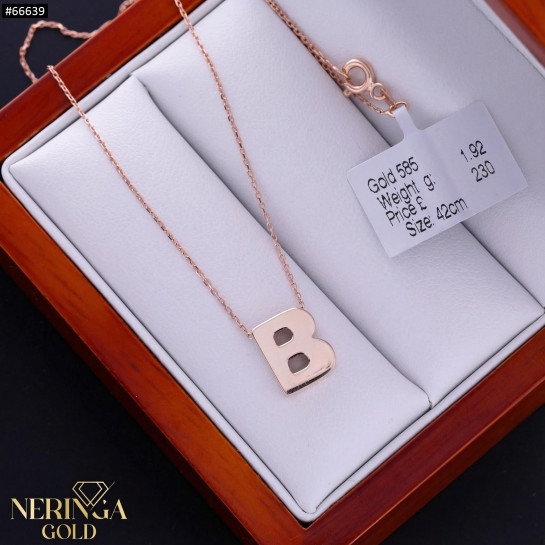 Rose gold necklace set #66639