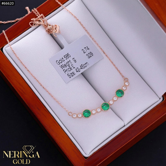 Rose gold necklace set #66620