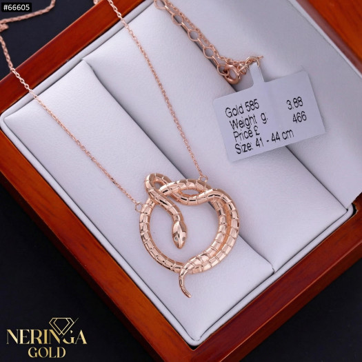 Rose gold necklace set #66605