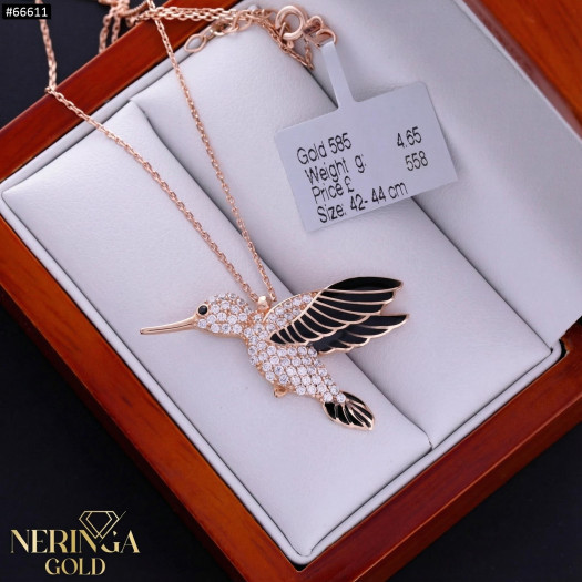 Rose gold necklace set #66611