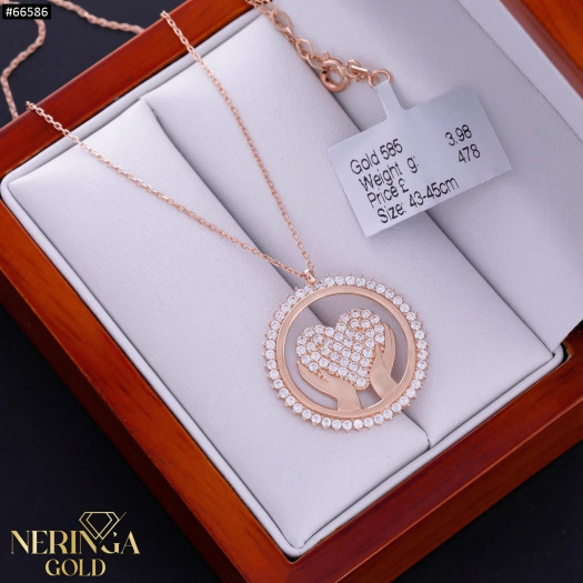 Rose gold necklace set #66586