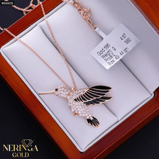 Rose gold necklace set #66609