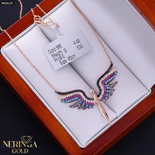 Rose gold necklace set #66628