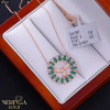 Rose gold necklace set #66630