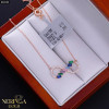 Rose gold necklace set #66599