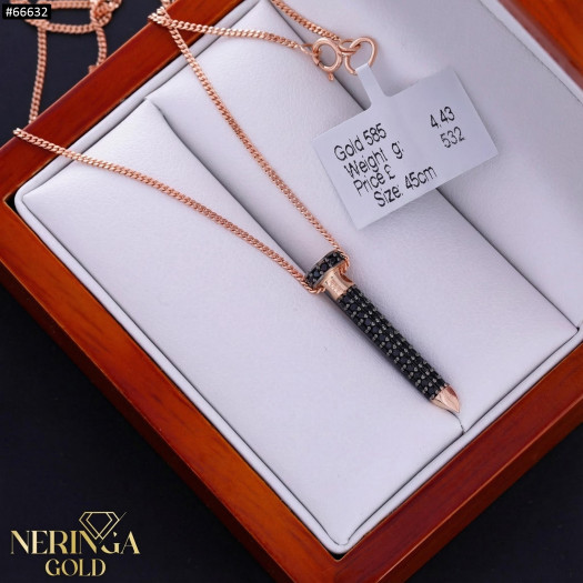 Rose gold necklace set #66632