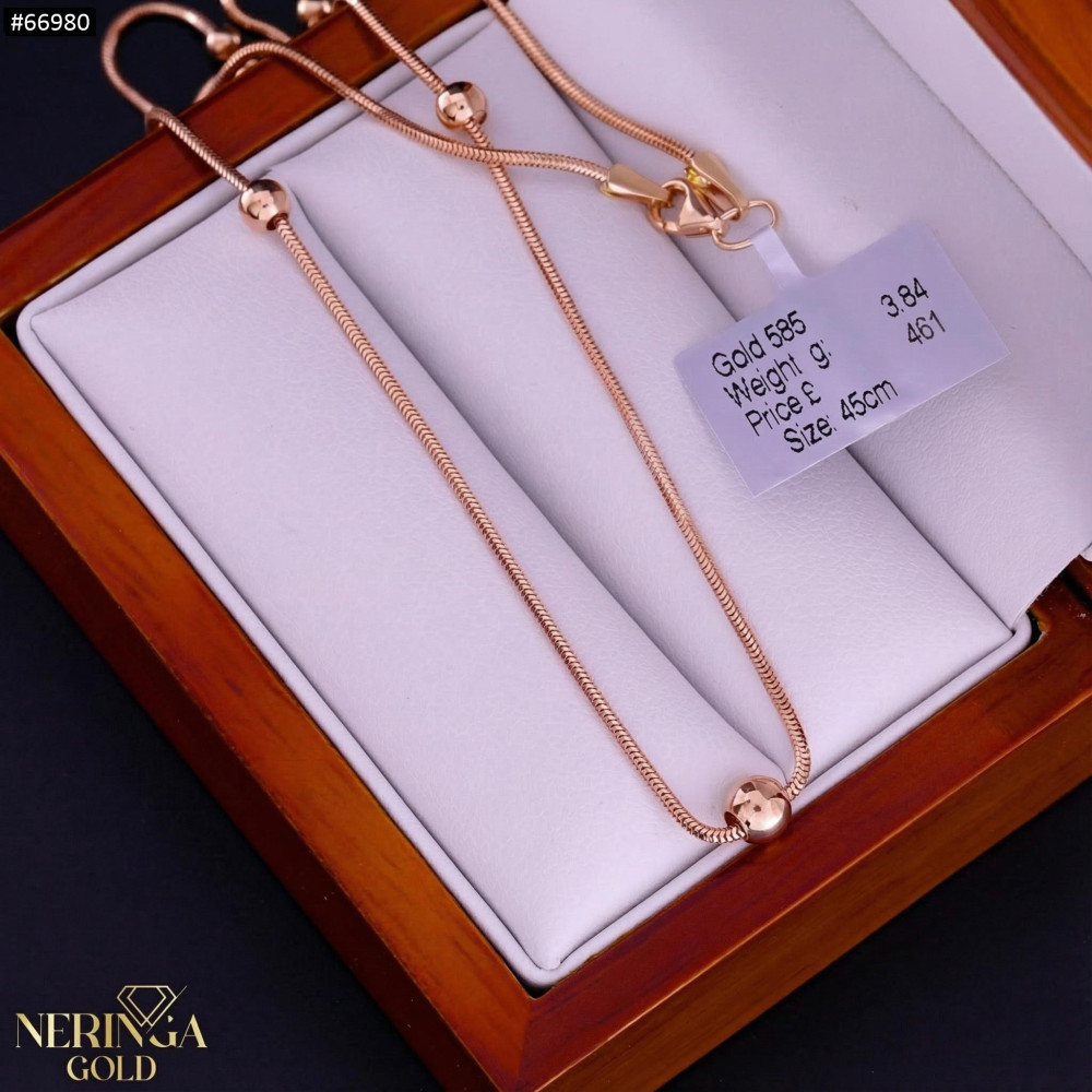 Rose gold necklace set #66980