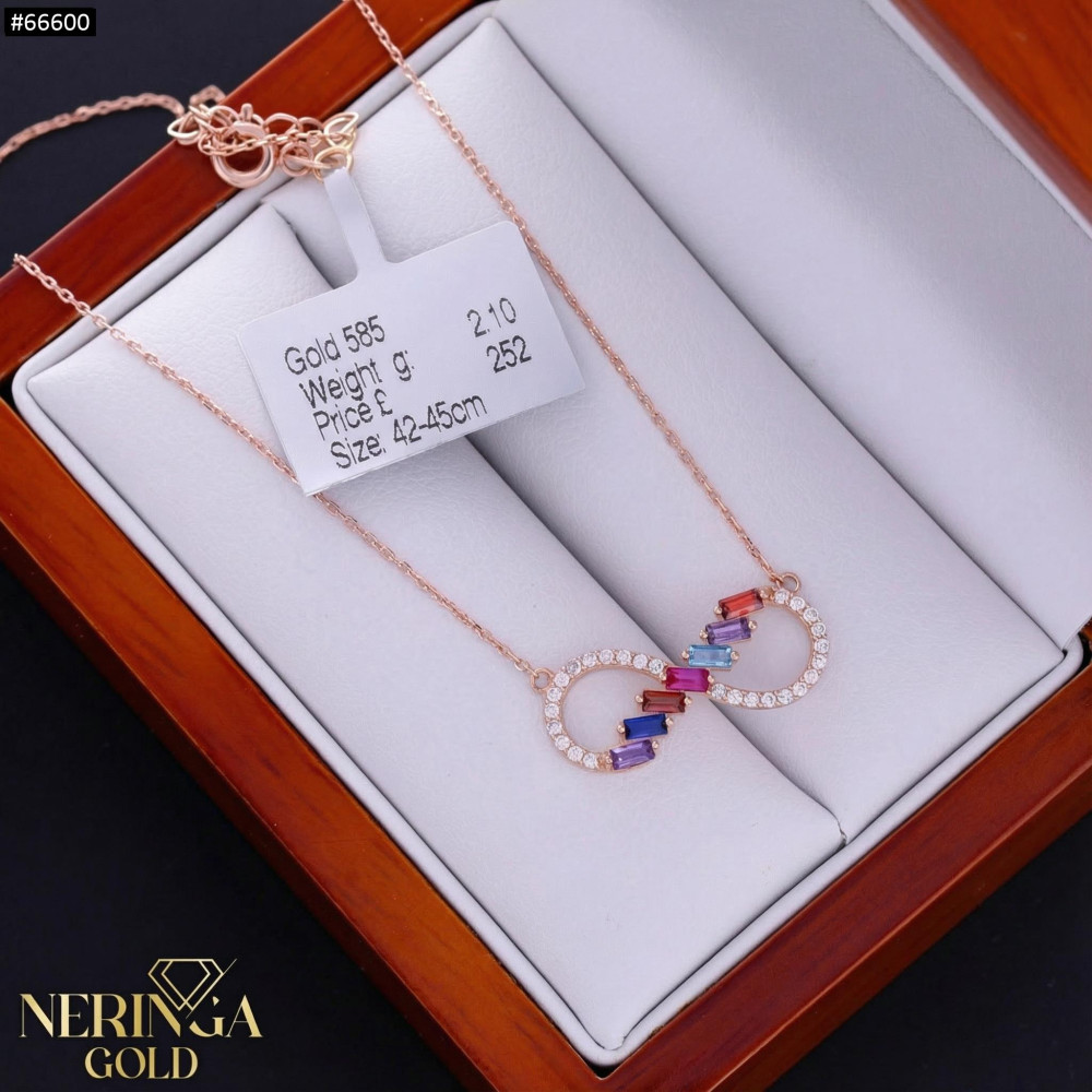 Rose gold necklace set #66600