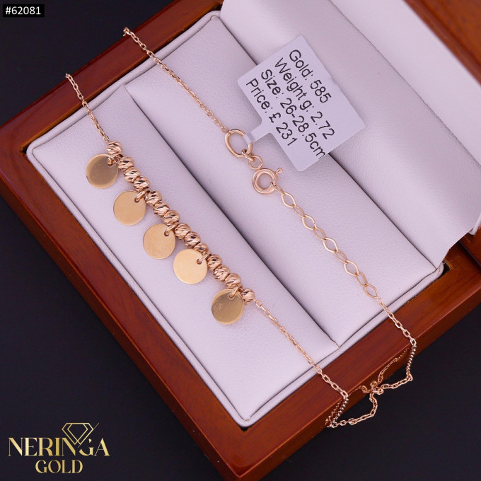 Rose gold foot bracelet #62081