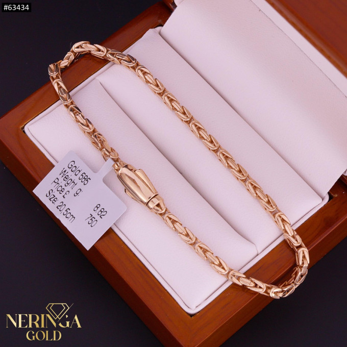Rose gold full-bodied bracelet #63434