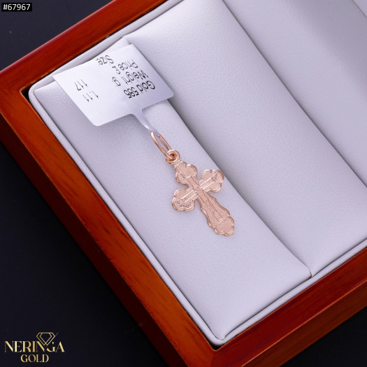 Rose gold cross pendant #67967