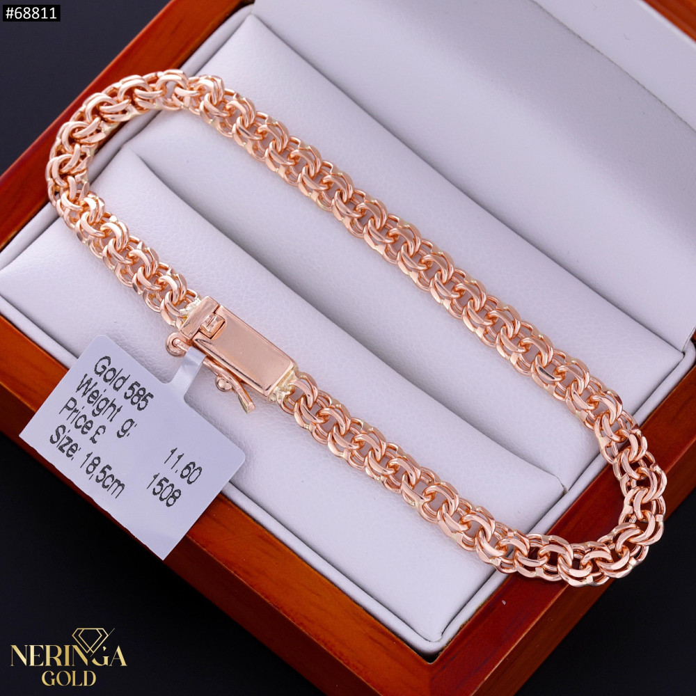 Rose gold full-bodied bracelet #68811
