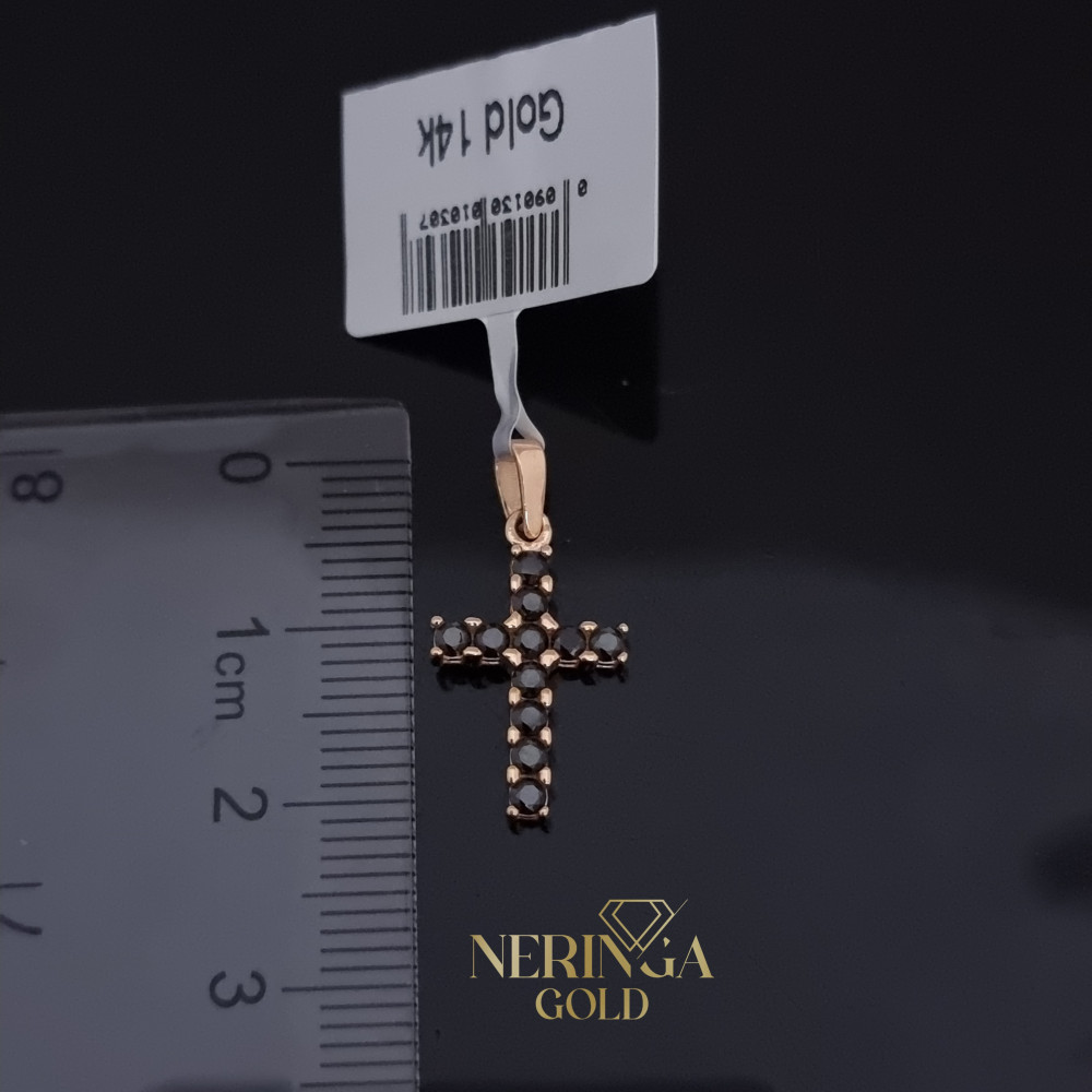 Rose gold cross pendant #69287