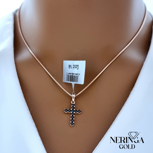 Rose gold cross pendant #69283