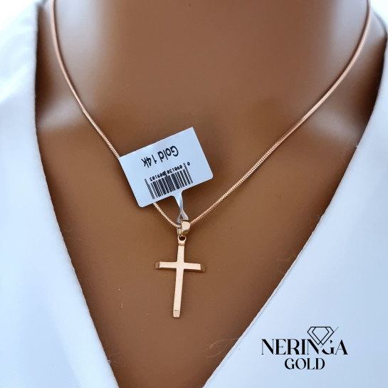 Rose gold cross pendant #69282
