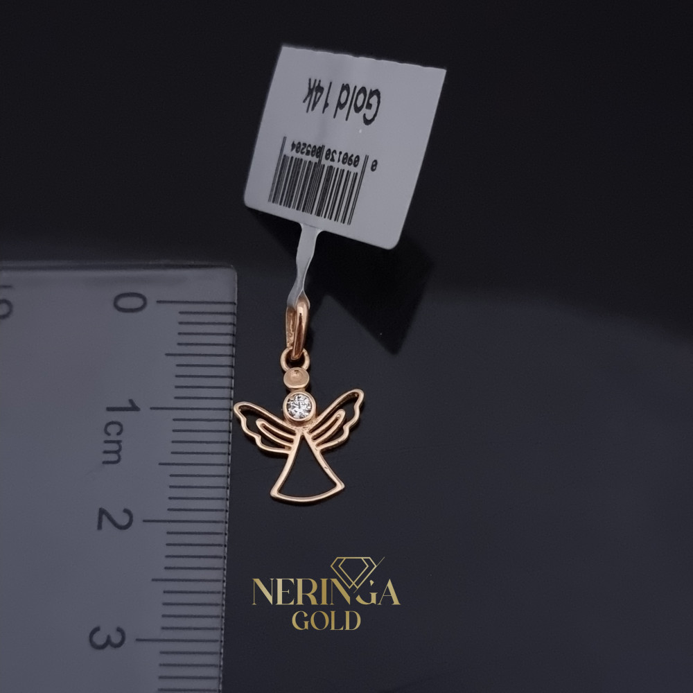 Rose gold angel pendant #69298