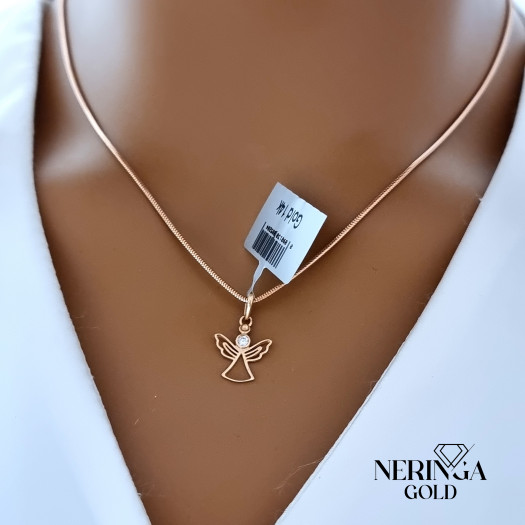 Rose gold angel pendant #69298