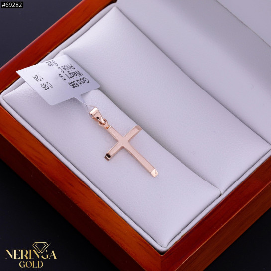 Rose gold cross pendant #69282