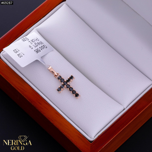 Rose gold cross pendant #69287