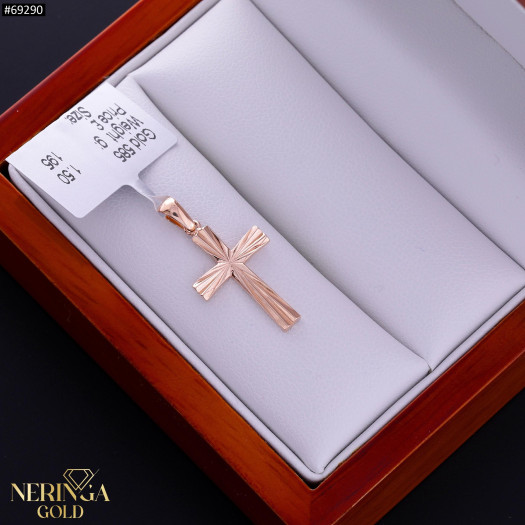 Rose gold cross pendant #69290