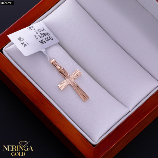 Rose gold cross pendant #69291