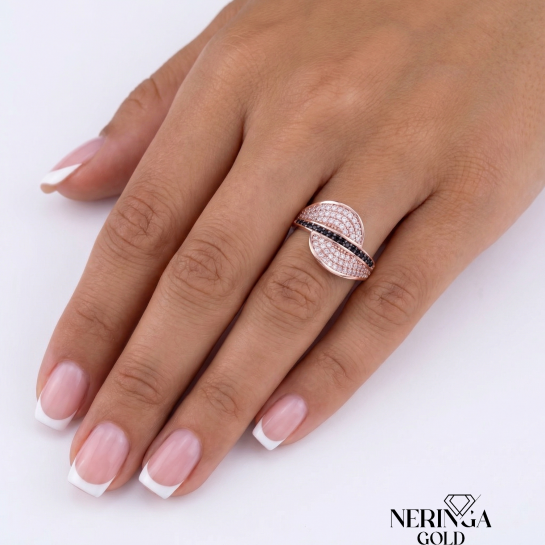 Rose gold women's ring #65181