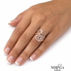 Rose gold women's ring #64929