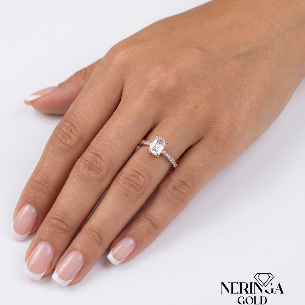 Rose gold women's ring #67595