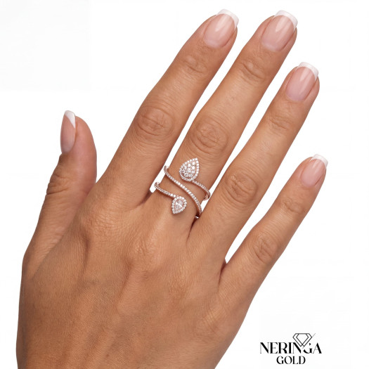 Rose gold women's ring #65267
