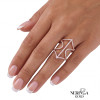 Rose gold women's ring #65273