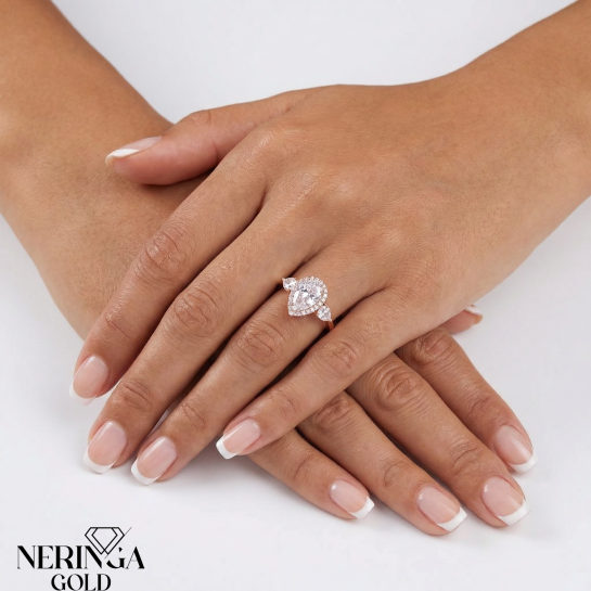 Rose gold women's ring #65472