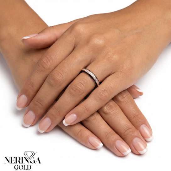 Rose gold women's ring #65508