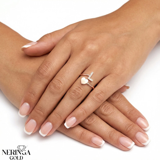 Rose gold women's ring #67420