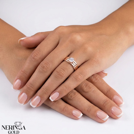 Rose gold women's ring #67744