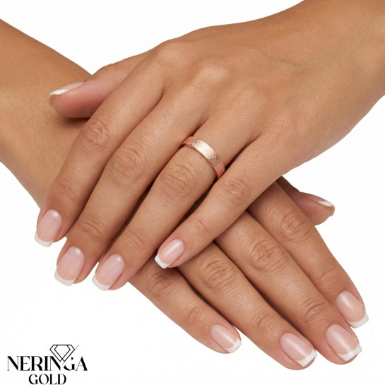 Rose gold women's ring #65367