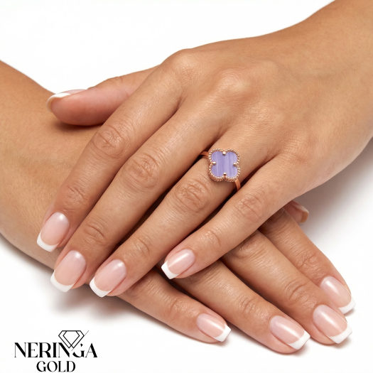 Rose gold women's ring #65329