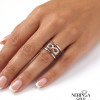 Rose gold women's ring #65570