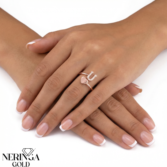 Rose gold women's ring #67422