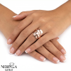 Rose gold women's ring #65669