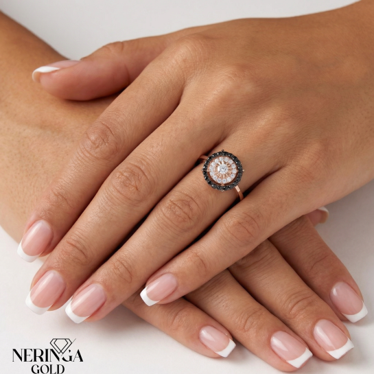 Rose gold women's ring #65597