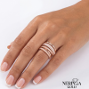 Rose gold women's ring #65724