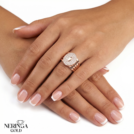 Rose gold women's ring #68537