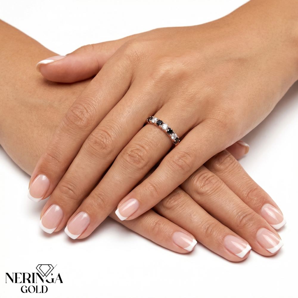 Rose gold women's ring #65136