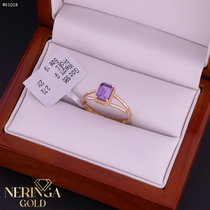 Rose gold women's ring #61018 Rose gold women's ring #61018