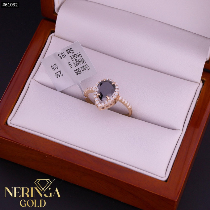 Rose gold women's ring #61032