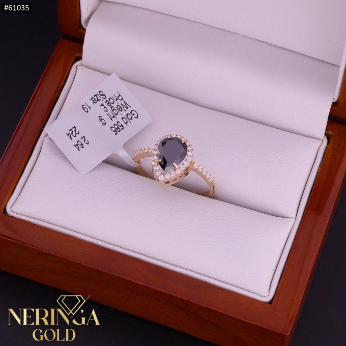 Rose gold women's ring #61035