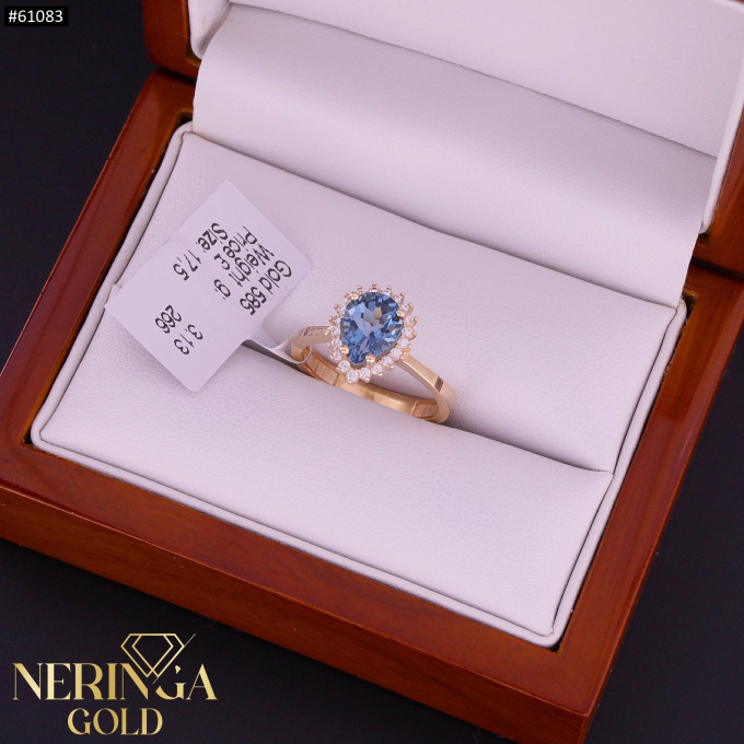 Rose gold women's ring #61083