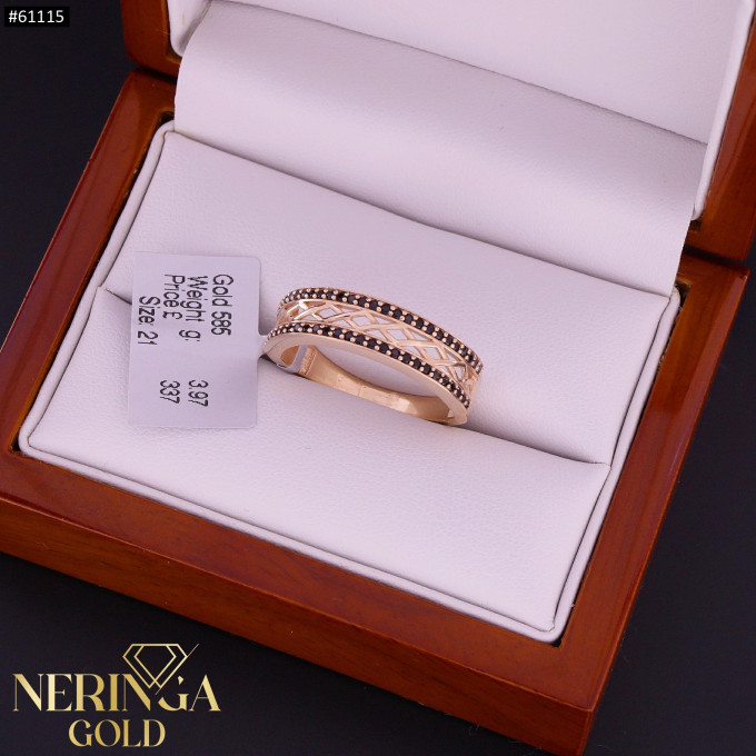 Rose gold women's ring #61115