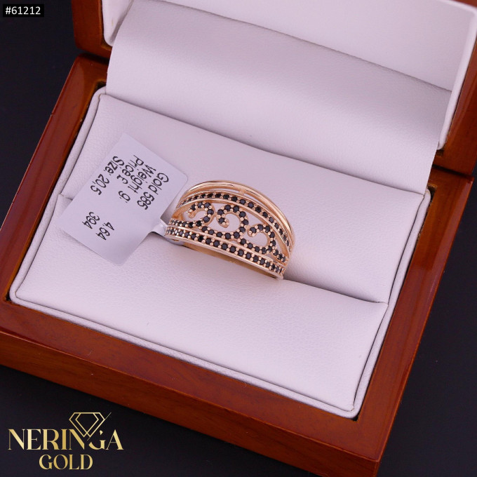 Rose gold women's ring #61212
